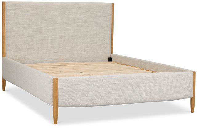 Stockton White Uph Panel Bed