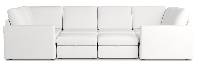 Citymod White Fabric 8-piece Pit Sectional