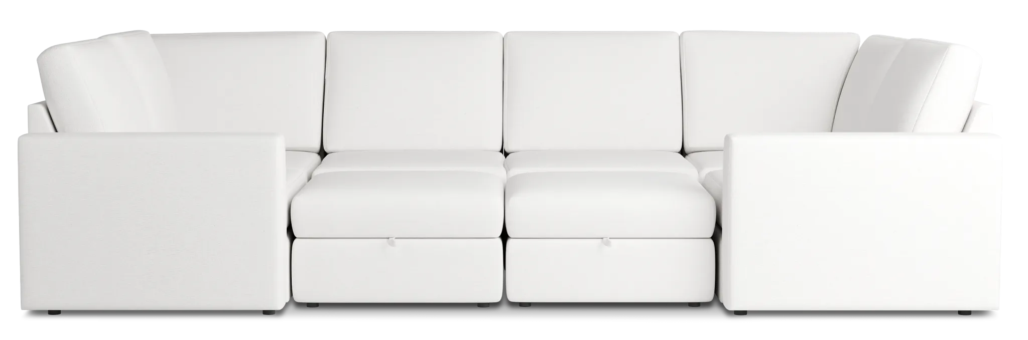Citymod White Fabric 8-piece Pit Sectional