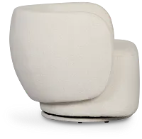 Celeste Light Beige Fabric Swivel Accent Chair