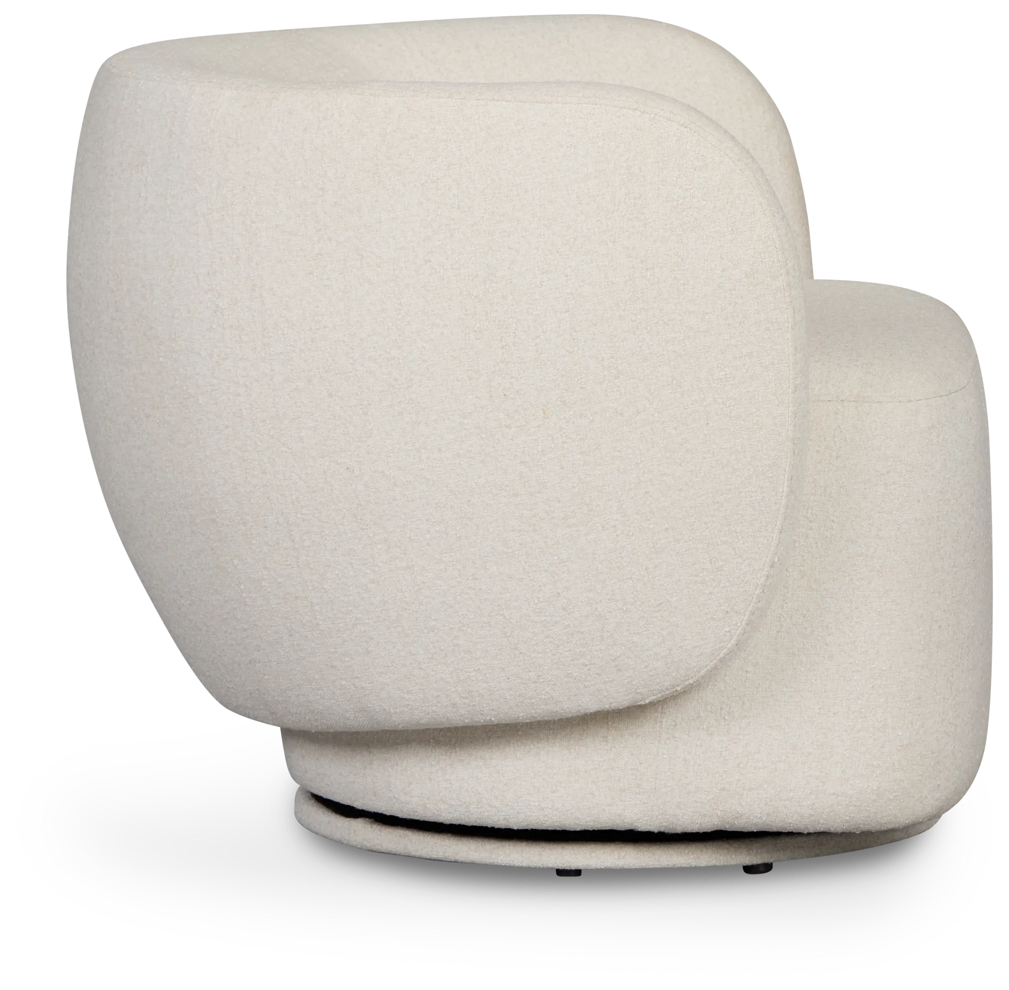 Celeste Light Beige Fabric Swivel Accent Chair