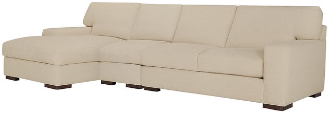 Veronica Khaki Down Small Left Chaise Sectional