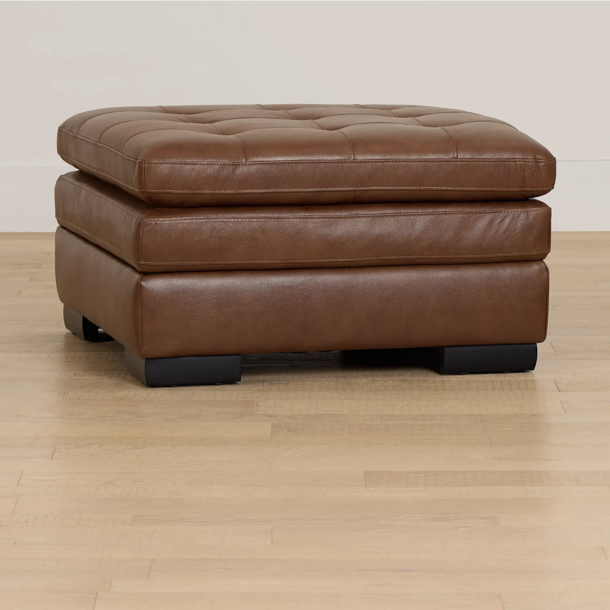 Braden Medium Brown Leather Storage Ottoman Braden Medium Brown Leather Storage Ottoman
