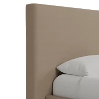 Grayton Merino Brown 54" Upholstered Platform Bed