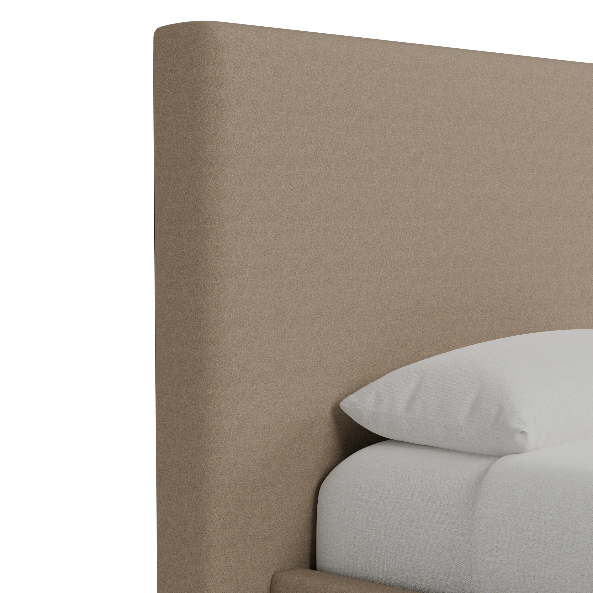 Grayton Merino Brown 54" Upholstered Platform Bed