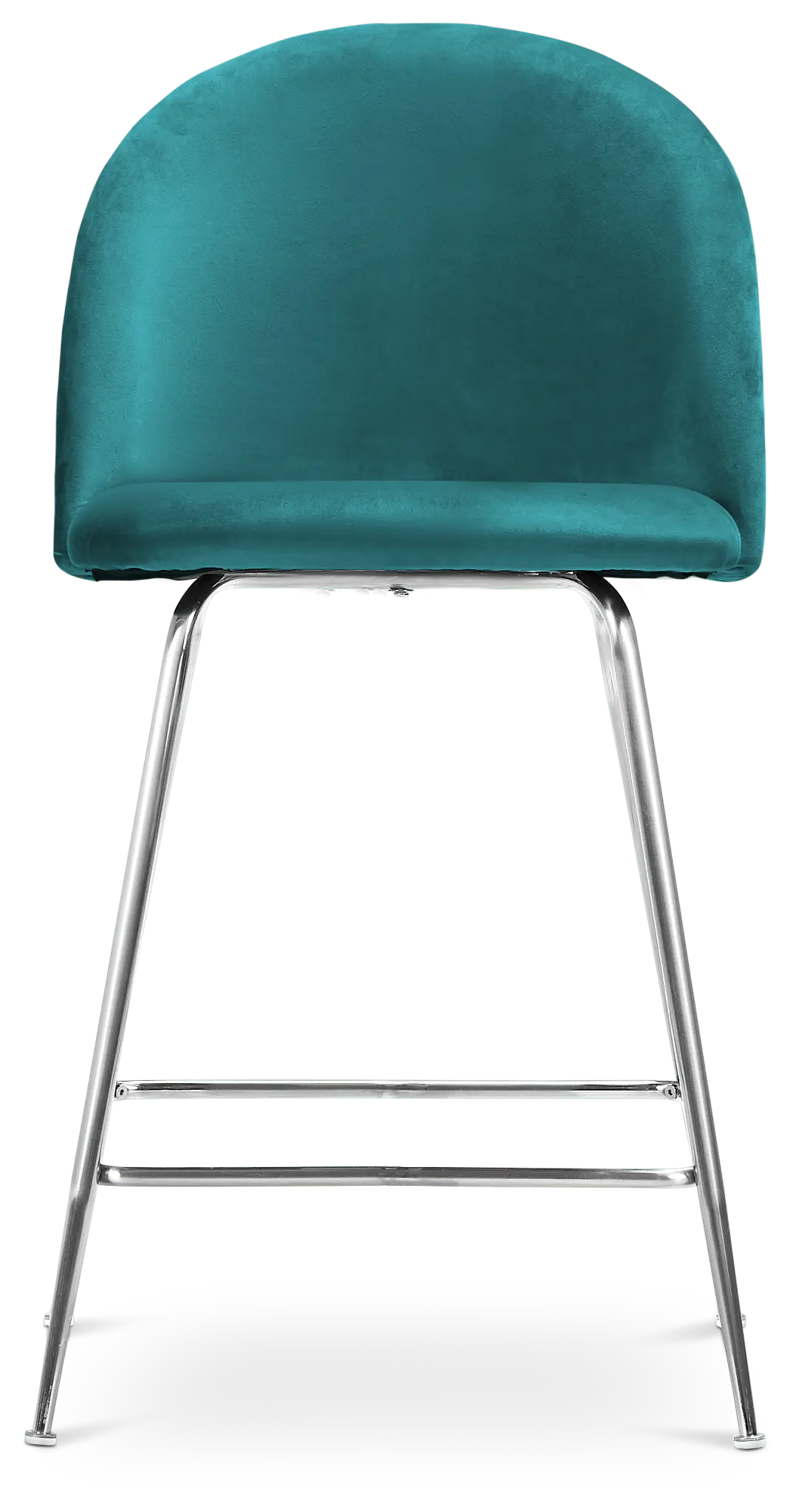 Capri Dark Teal Velvet Upholstered 24" Barstool W/chrome Legs Capri Dark Teal Velvet Upholstered 24" Barstool W/chrome Legs