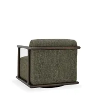 Coal Green Fabric Swivel Accent Chair