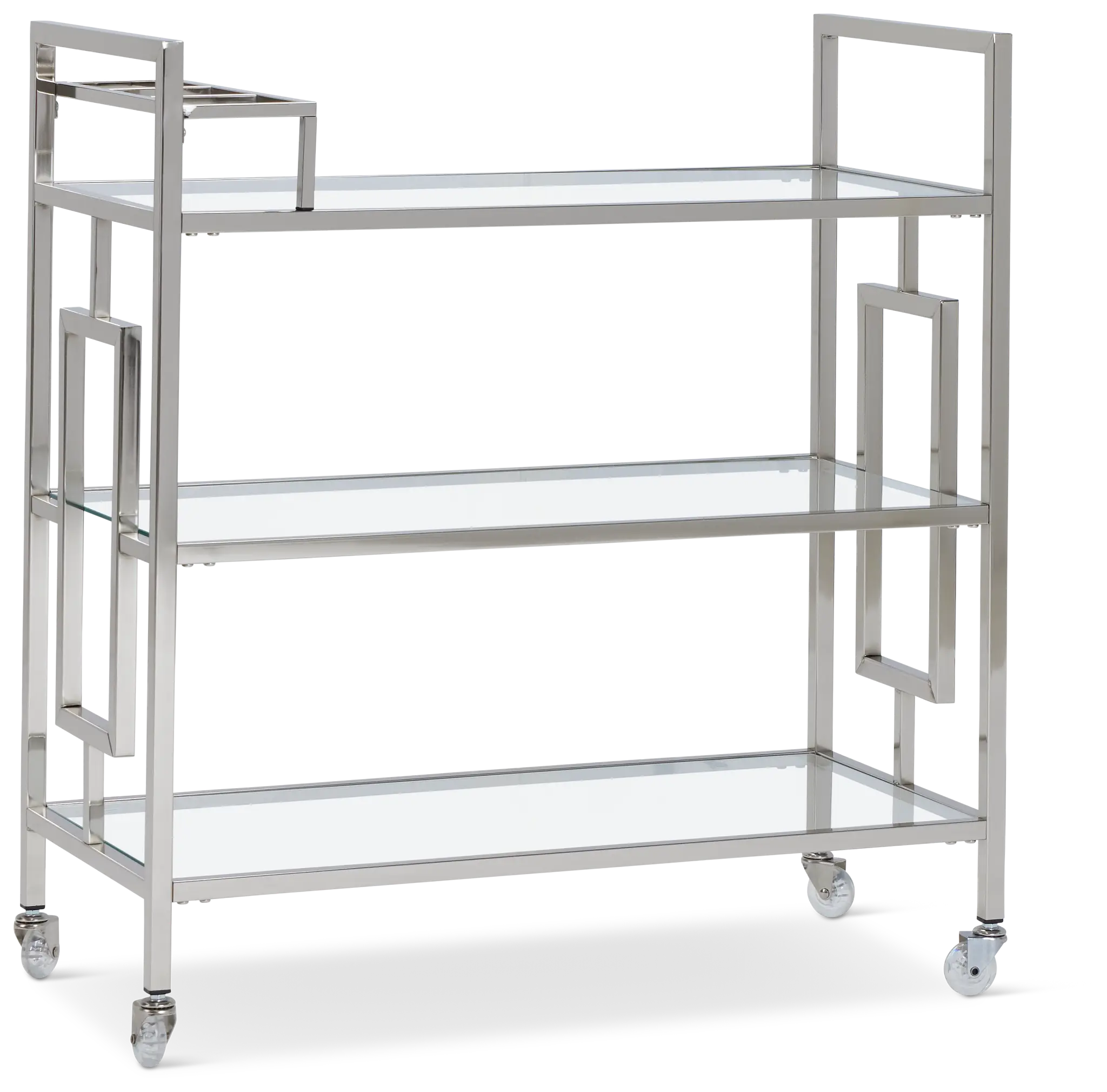 Ezra Silver Chrome Bar Cart Ezra Silver Chrome Bar Cart