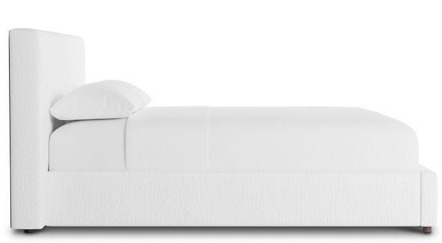 Grayton Revenue White 44" Upholstered Platform Bed