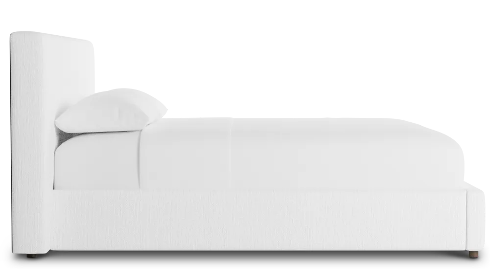 Grayton Revenue White 44" Upholstered Platform Bed
