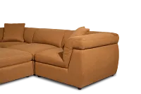 Aria Medium Brown Micro 10-piece Modular Sectional