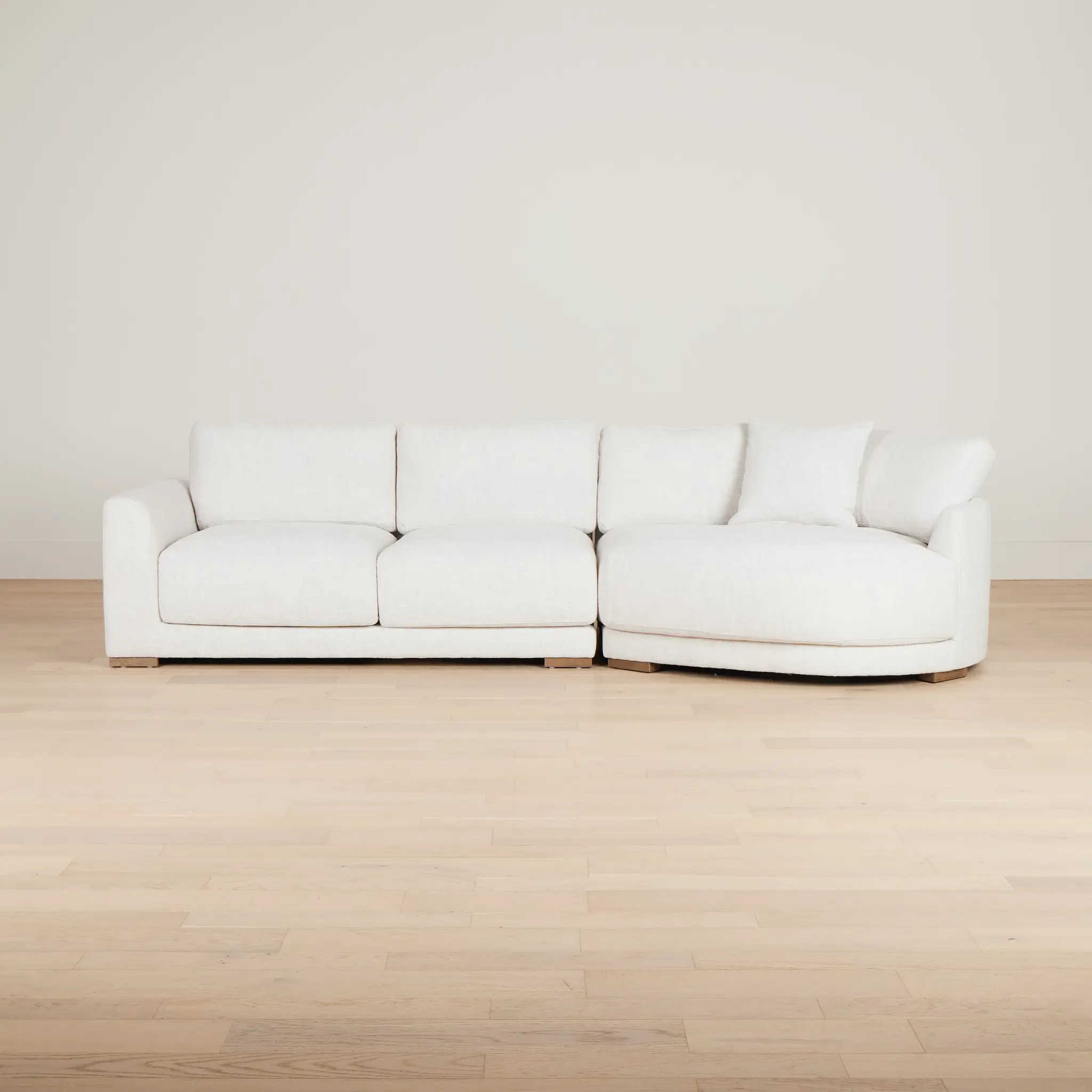 Maeve Light Beige Fabric Right-arm Cuddler Sectional Maeve Light Beige Fabric Right-arm Cuddler Sectional