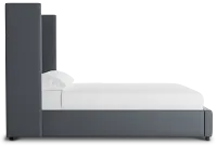 Captiva Joya Gray 60" Upholstered Shelter Bed