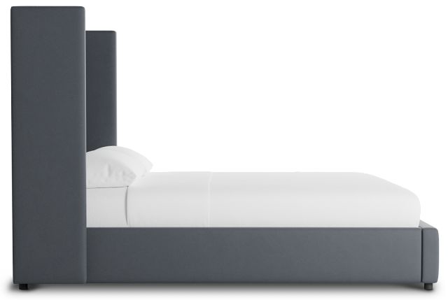Captiva Joya Gray 60" Upholstered Shelter Bed