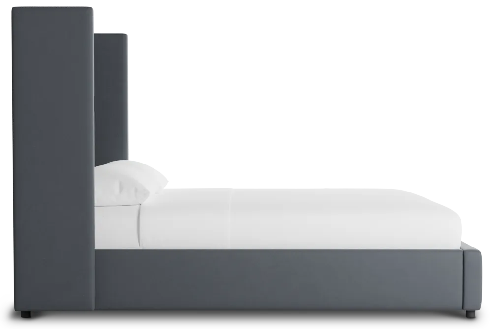 Captiva Joya Gray 60" Upholstered Shelter Bed