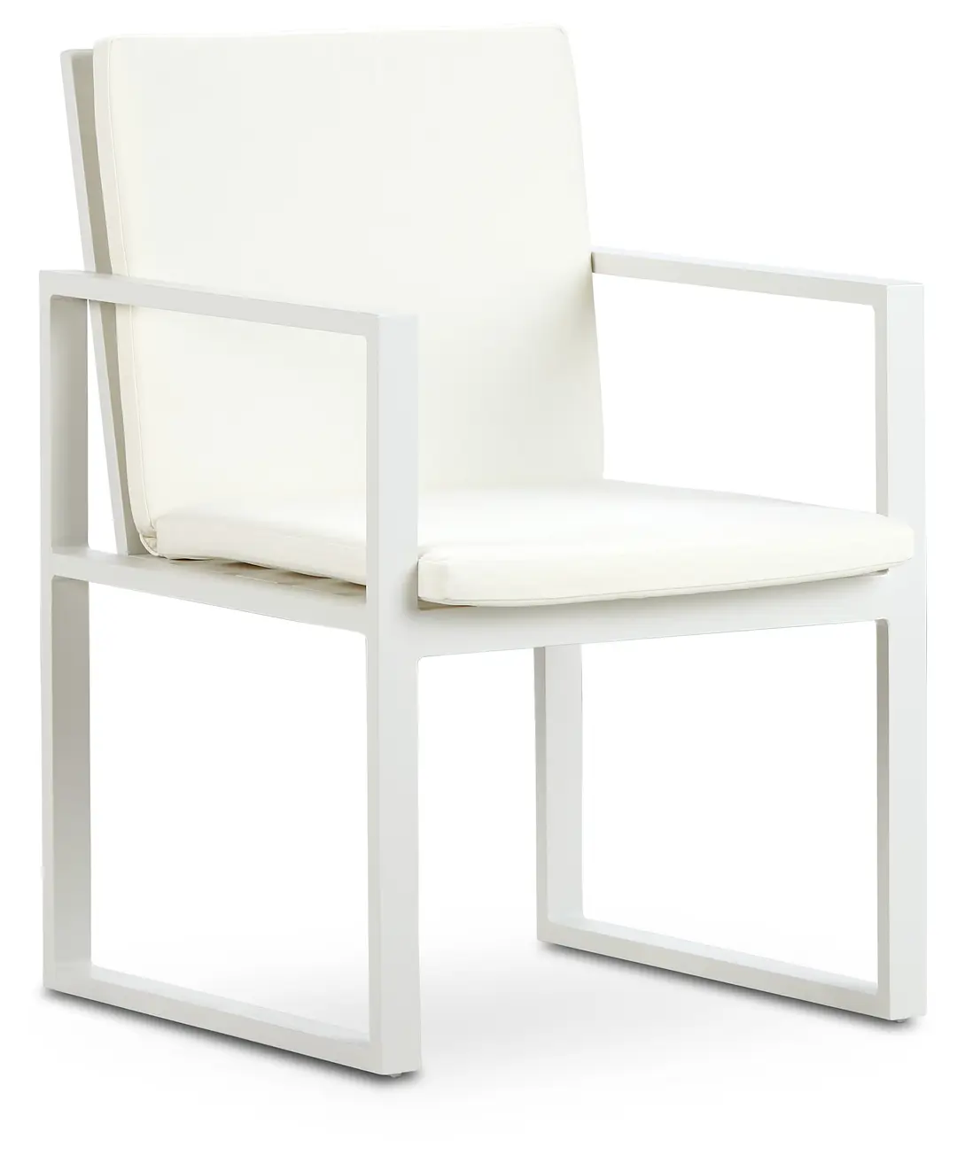 Linear White Aluminum Arm Chair Linear White Aluminum Arm Chair