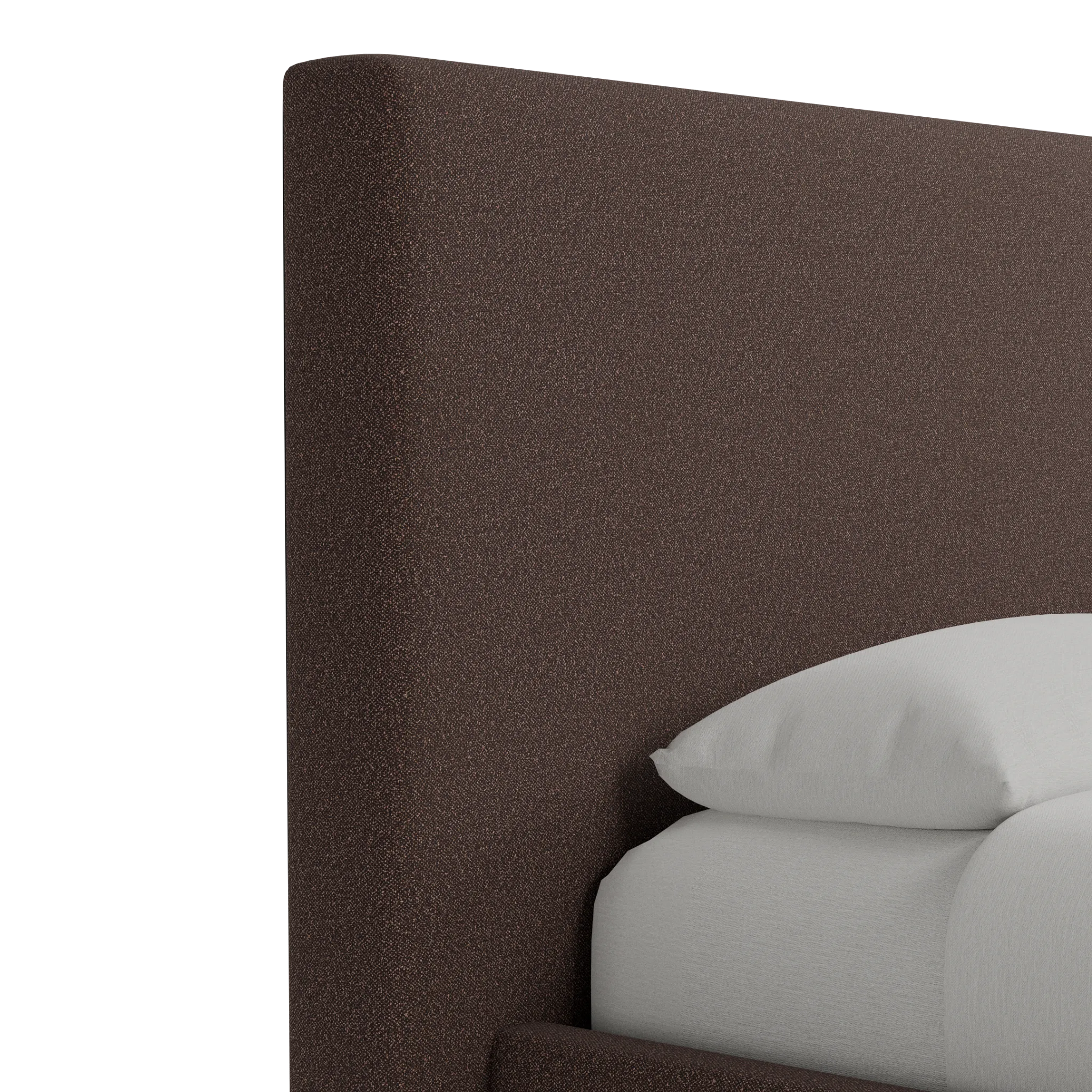 Grayton Elite Dark Brown 54" Upholstered Platform Bed