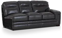 Alexander Gray Leather Right Sofa