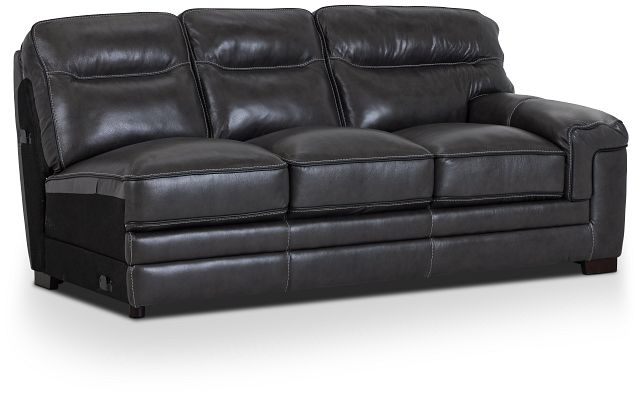 Alexander Gray Leather Right Sofa