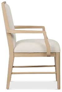 Castello Light Tone Upholstered Arm Chair