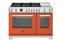 Bertazzoni 486 Series Orange 48" Gas Range