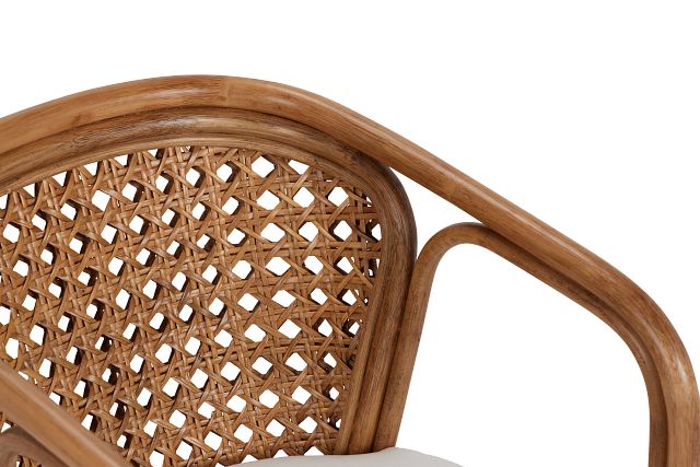 Maui Light Tone Woven Upholstered Arm Chair