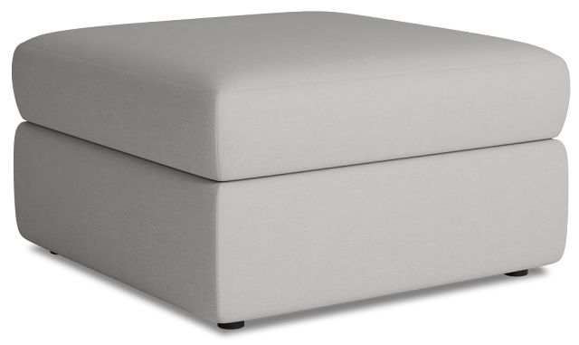 Citymod Light Gray Fabric Storage Ottoman