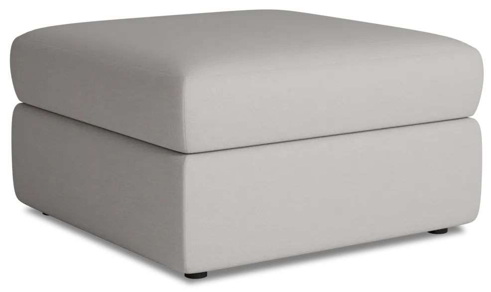 Citymod Light Gray Fabric Storage Ottoman
