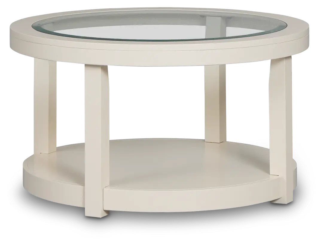 Hurley White Round Coffee Table Hurley White Round Coffee Table