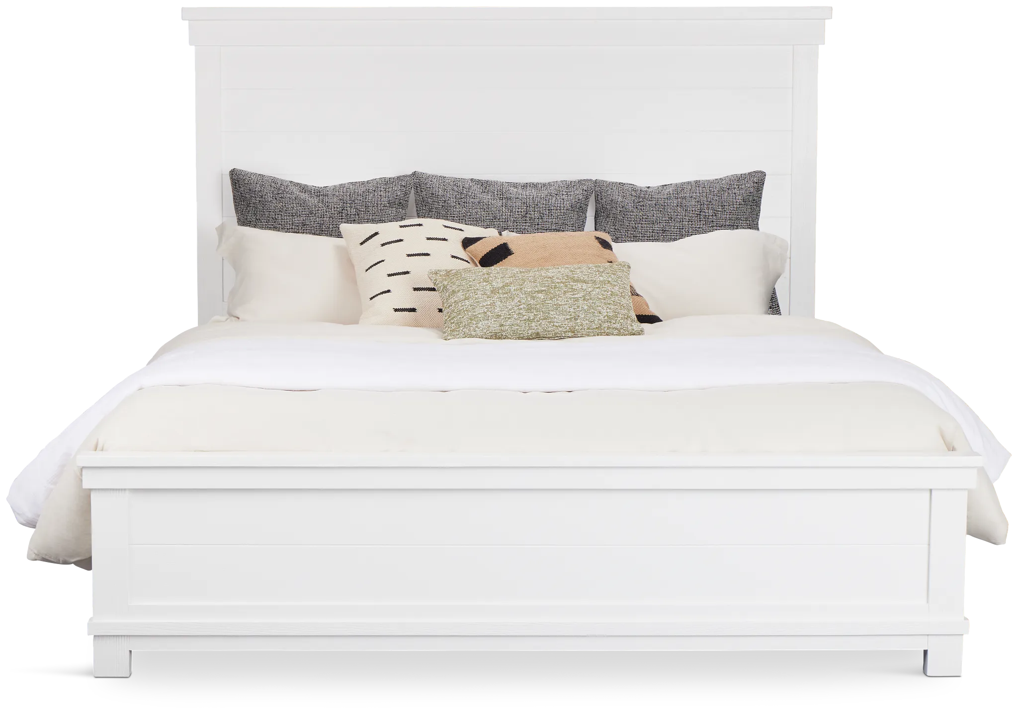 Anton White Panel Bed