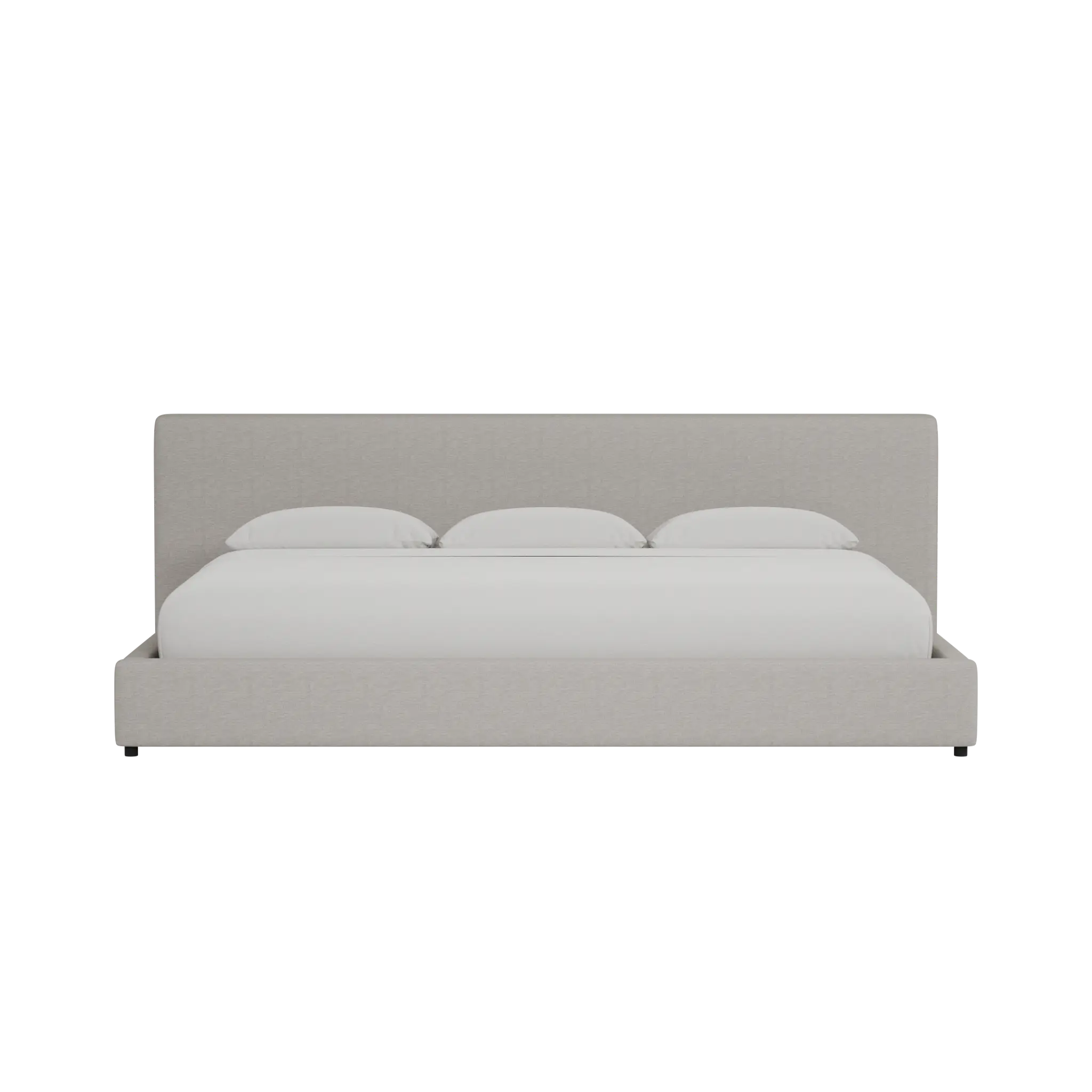 Grayton Maguire Pewter 44" Upholstered Platform Bed Grayton Maguire Pewter 44" Upholstered Platform Bed
