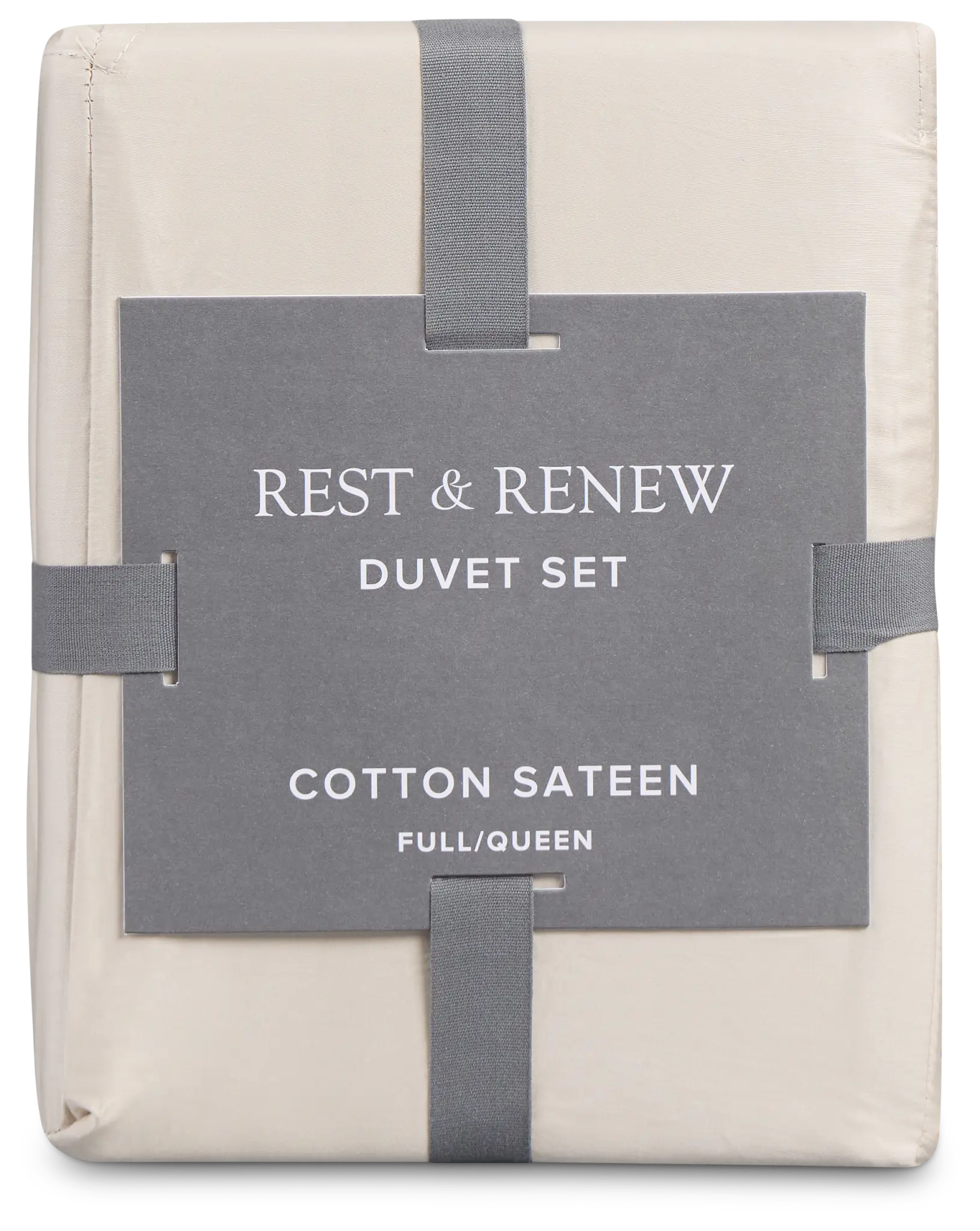 Rest & Renew Cotton Sateen Beige 300 Thread Duvet Set Rest & Renew Cotton Sateen Beige 300 Thread Duvet Set