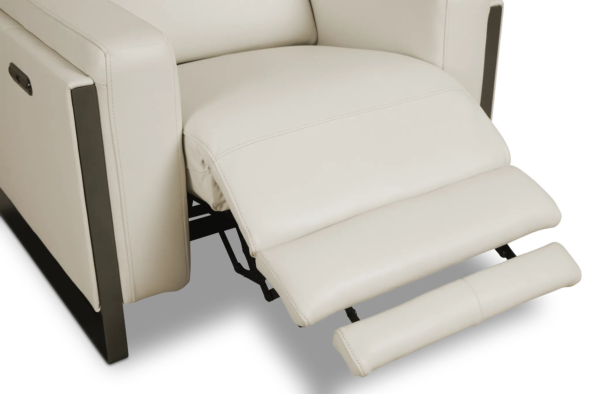 Atlas White Lthr/vinyl Power Recliner