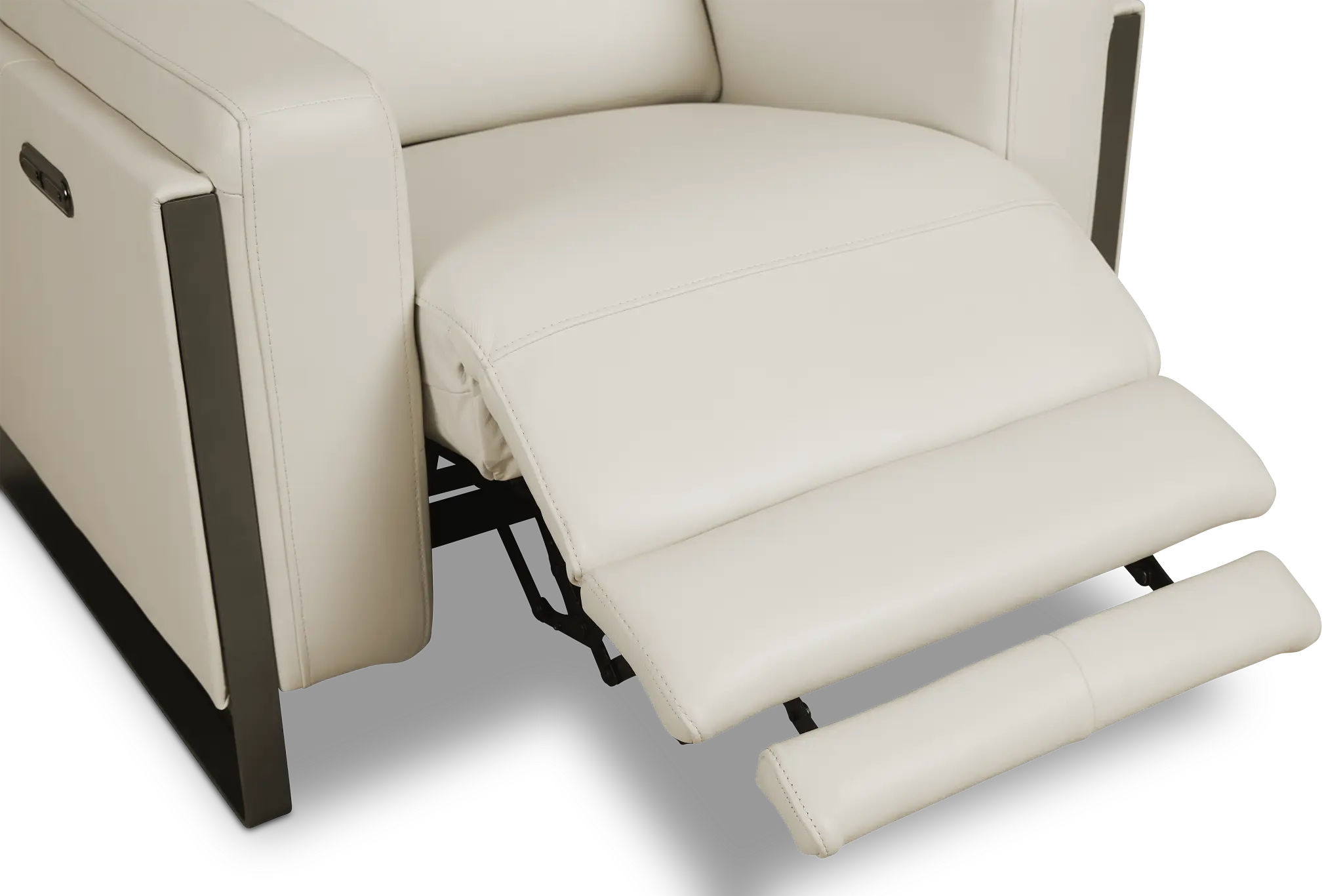 Atlas White Lthr/vinyl Power Recliner Atlas White Lthr/vinyl Power Recliner