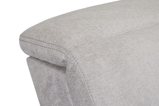 Callum Light Gray Fabric Medium Right Reclining Chaise Sleeper Sectional