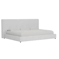Grayton Peyton White 54" Upholstered Platform Bed