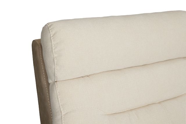 Travis Light Beige Fabric Medium Triple Power 2-arm Sectional