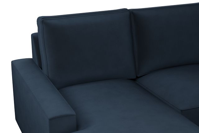 Edgewater Joya Dark Blue Medium Left Chaise Sectional