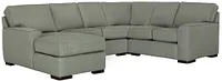 Austin Green Fabric Medium Left Chaise Sectional
