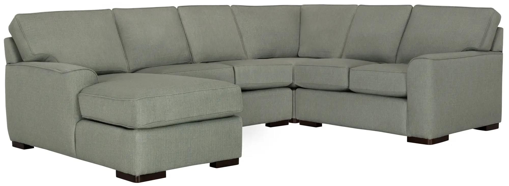 Austin Green Fabric Medium Left Chaise Sectional Austin Green Fabric Medium Left Chaise Sectional