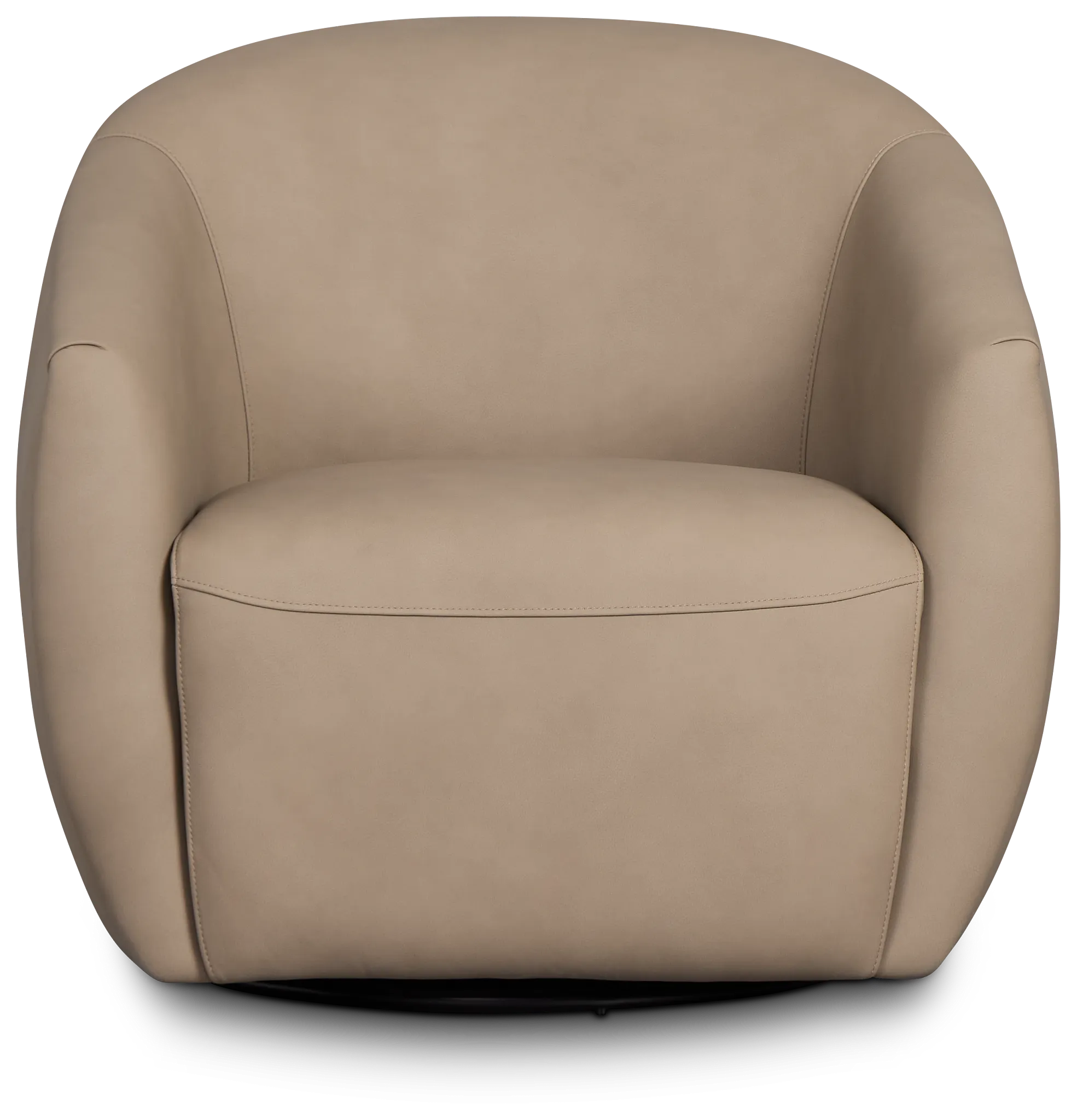 Kellan Taupe Leather Swivel Chair