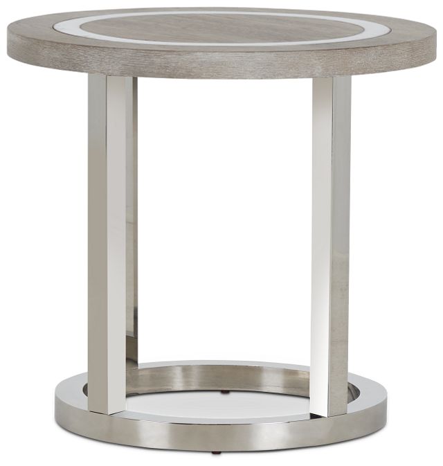 Berlin Light Tone Wood Round End Table (4)