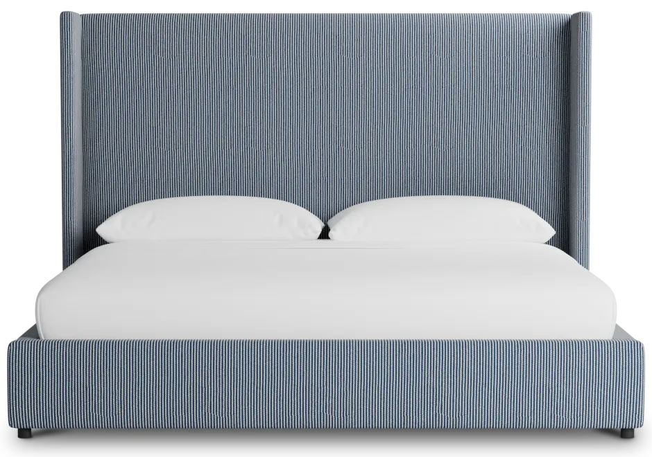 Captiva Lucy Navy 60" Upholstered Shelter Bed