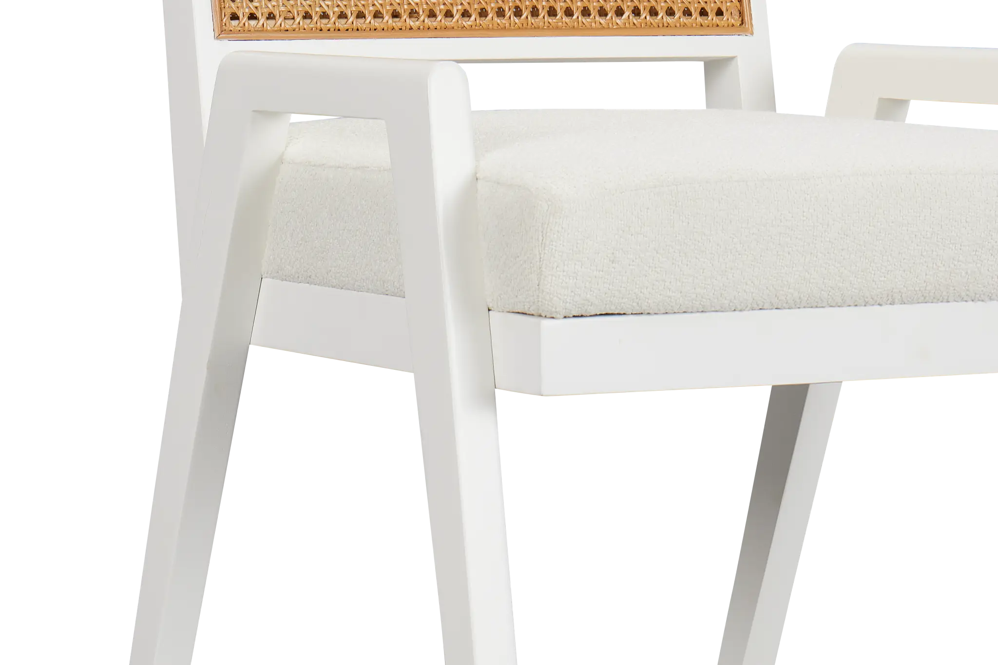 Malibu White Woven Upholstered Arm Chair Malibu White Woven Upholstered Arm Chair