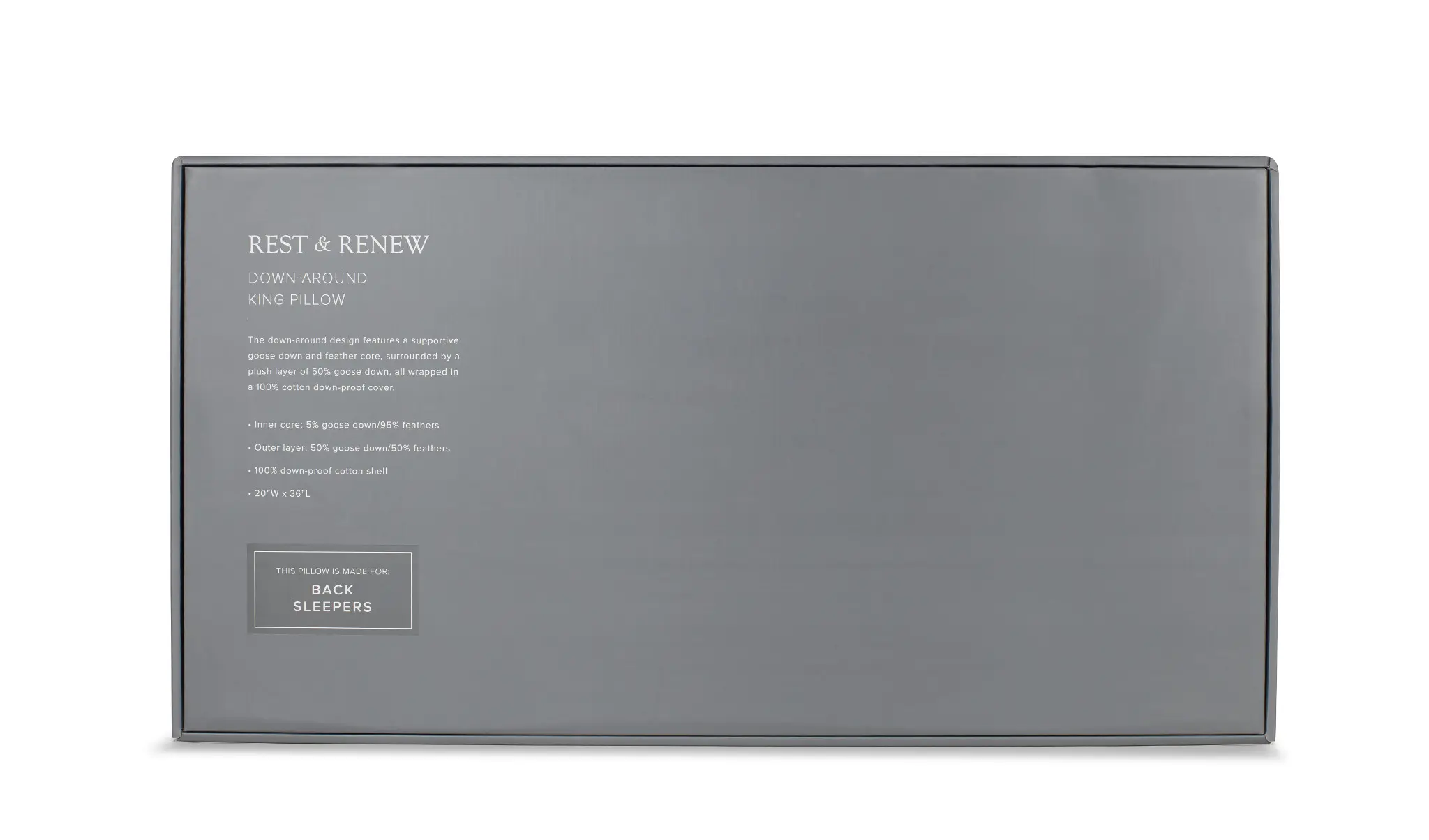 Rest & Renew Down Around Back Sleeper Pillow Rest & Renew Down Around Back Sleeper Pillow