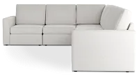 Citymod White Fabric Medium Two-arm Sectional