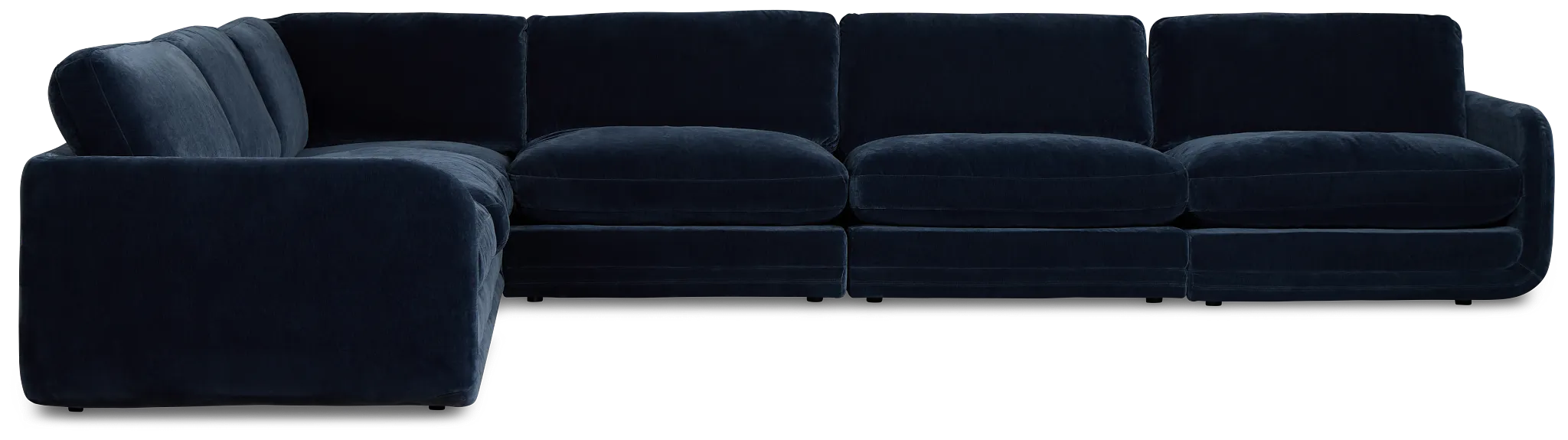 Jules Dark Blue Velvet 6-piece Modular Sectional