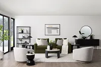 Paloma Gray Fabric Accent Chair