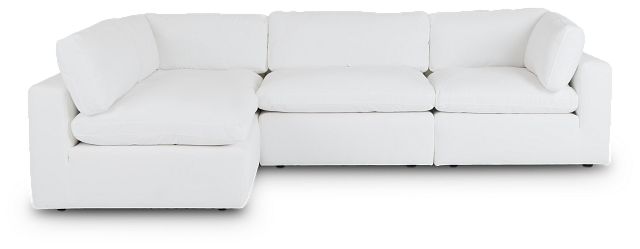 Grant White Fabric 4-piece Modular Sectional (2)