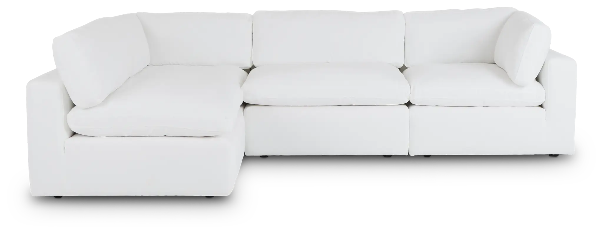Grant White Fabric 4-piece Modular Sectional Grant White Fabric 4-piece Modular Sectional